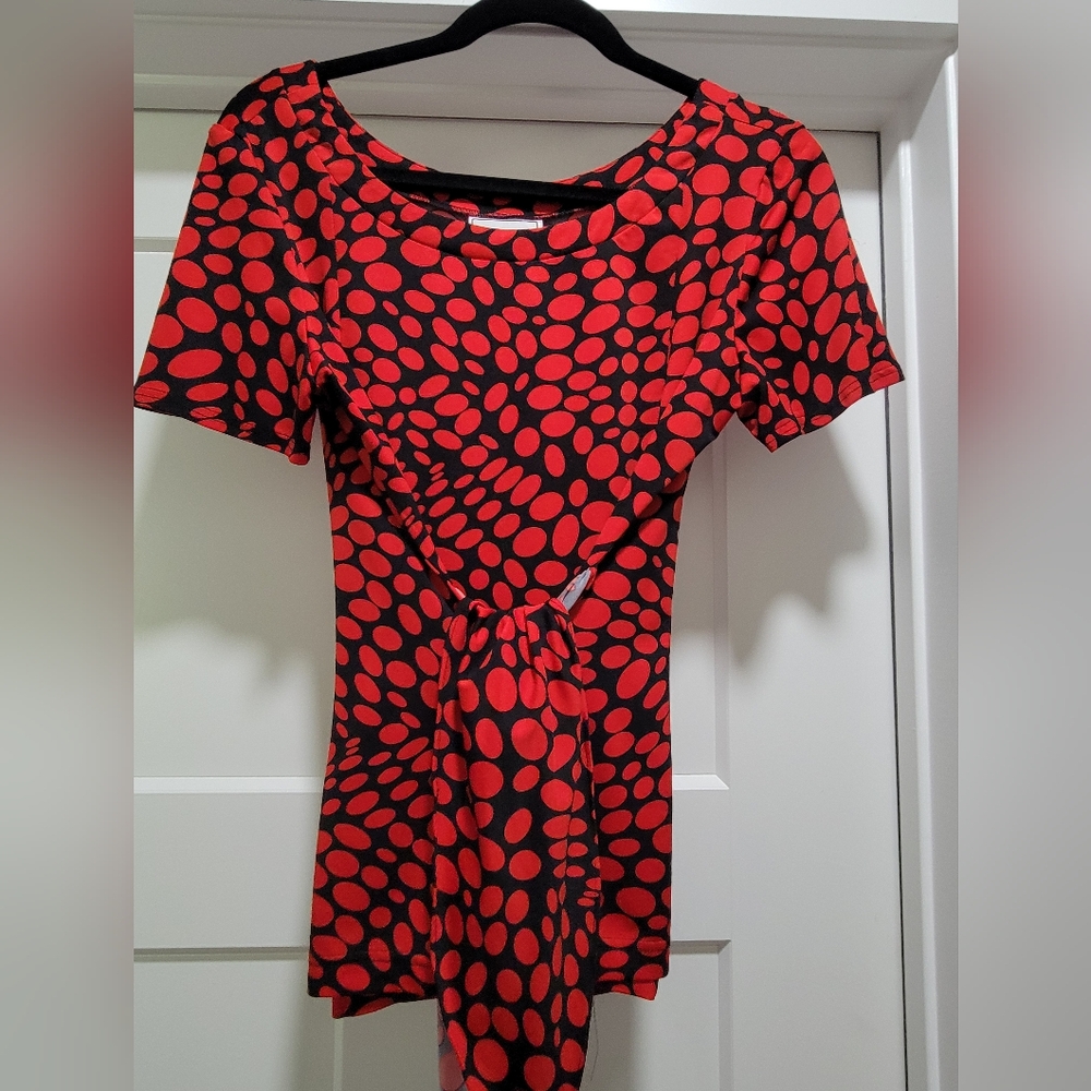 Stylish Red Polka Dot Women's Top